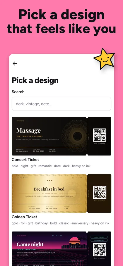 Pick a design that feels like you